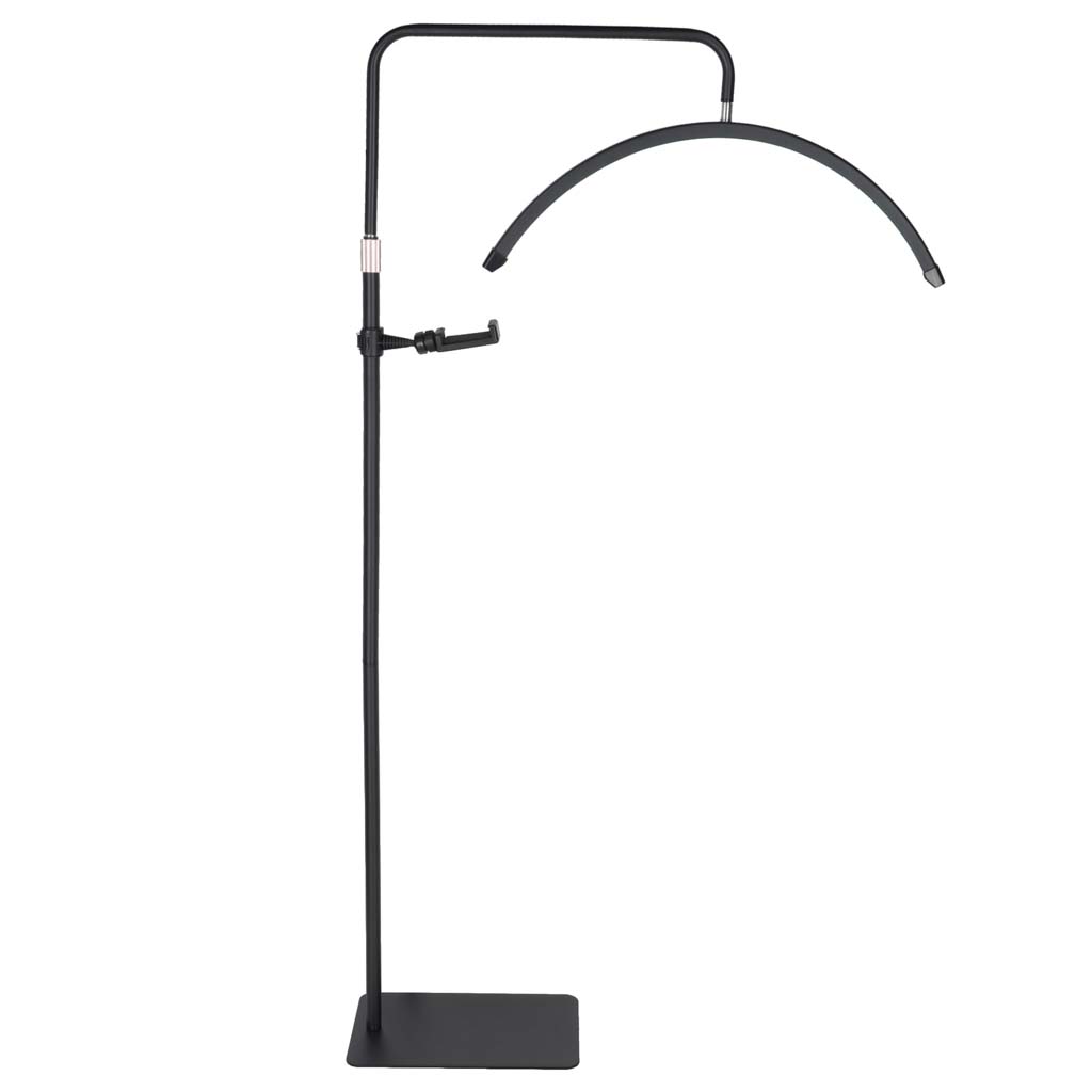 LED kozmetička lampa za ekstenzije trepavica, svjetlo bez treperenja, crna, luk