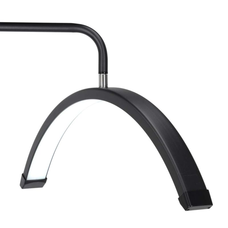 LED kozmetička lampa za ekstenzije trepavica, svjetlo bez treperenja, crna, luk