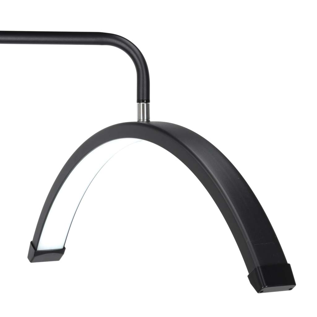 LED kozmetička lampa za ekstenzije trepavica, svjetlo bez treperenja, crna, luk