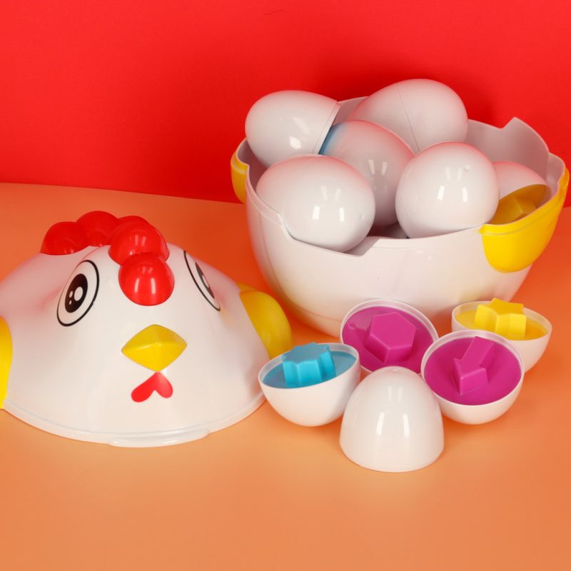 Montessori koka slagalica s jajima, oblicima