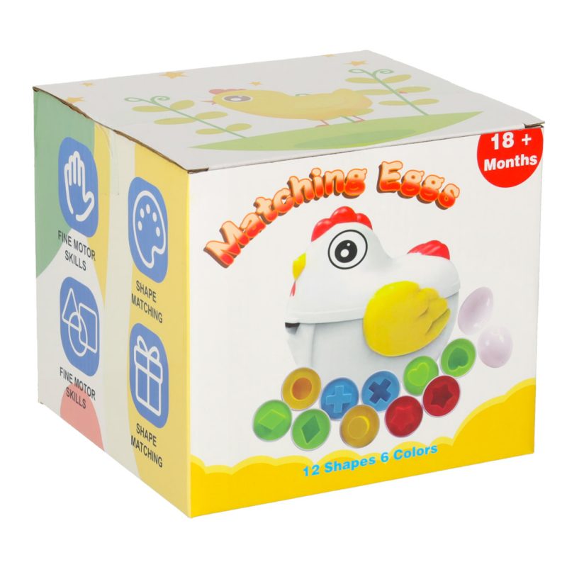 Montessori koka slagalica s jajima, oblicima