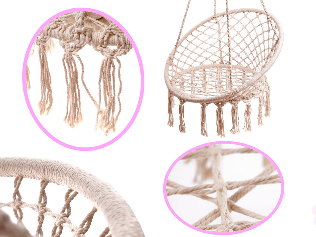 LUARO ljuljačka, rodino gnijezdo, ecru, 80 cm, 150 kg