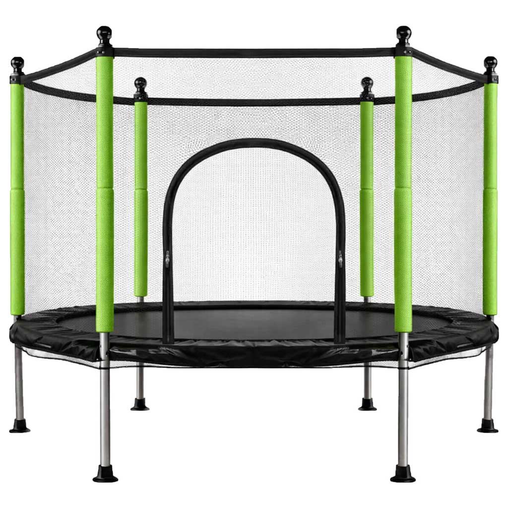 Dječji trampolin za kuću ili vrt s lopticama 140 cm zelene boje
