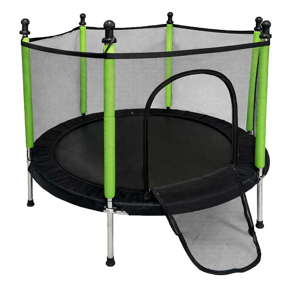 Dječji trampolin za kuću ili vrt s lopticama 140 cm zelene boje