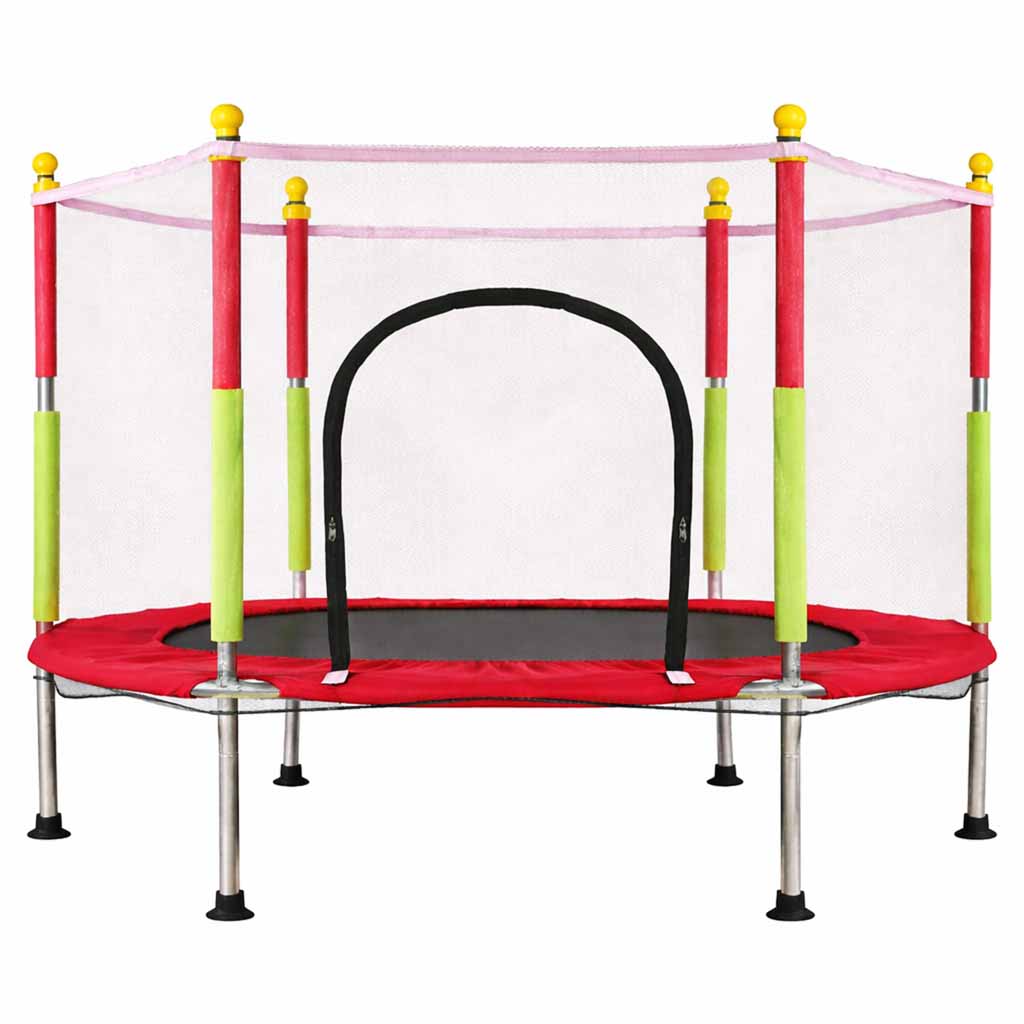 Dječji trampolin za kuću ili vrt 140 cm crvene boje