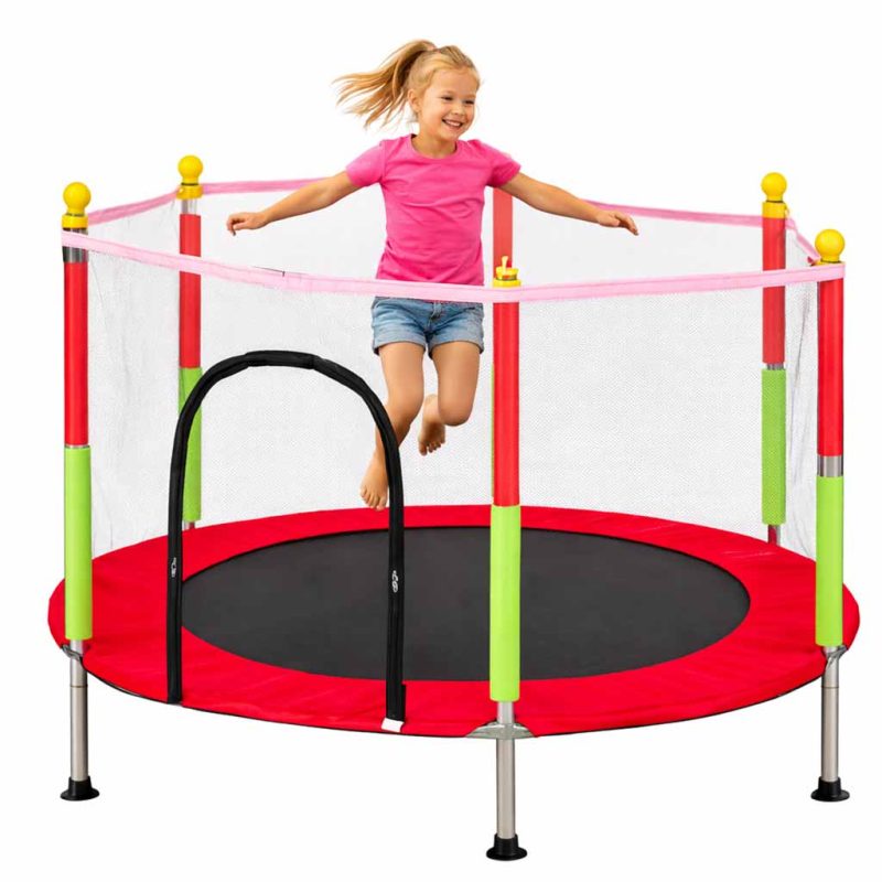 Dječji trampolin za kuću ili vrt 140 cm crvene boje
