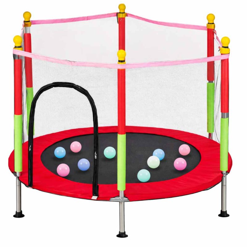 Dječji trampolin za kuću ili vrt 140 cm crvene boje