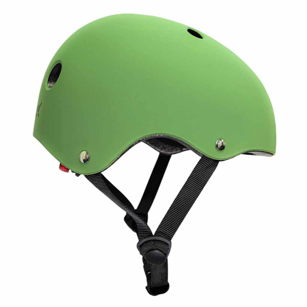 Dječja podesiva biciklistička kaciga Trike Fix, LED, veličina M, 55-58 cm, tamno zelena