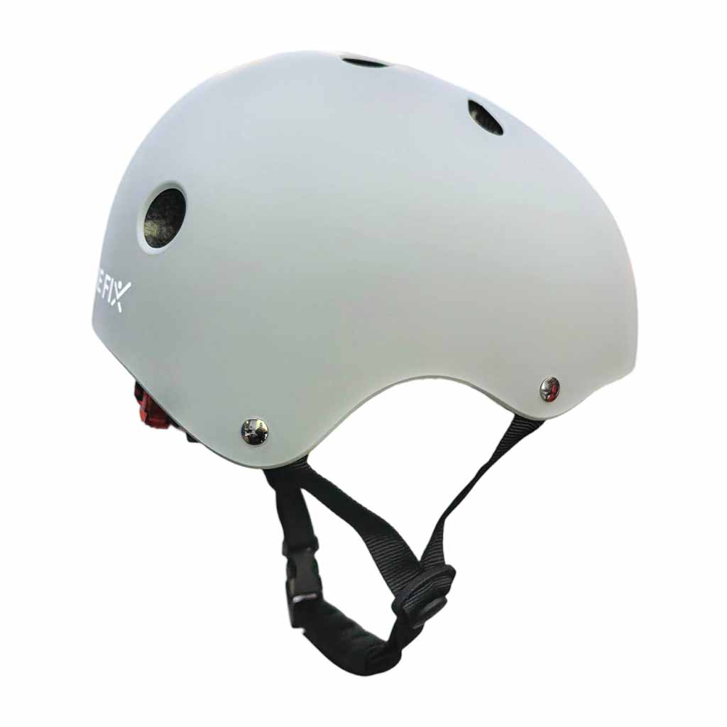 Dječja podesiva biciklistička kaciga Trike Fix, LED, veličina M, 55-58 cm, tamno siva