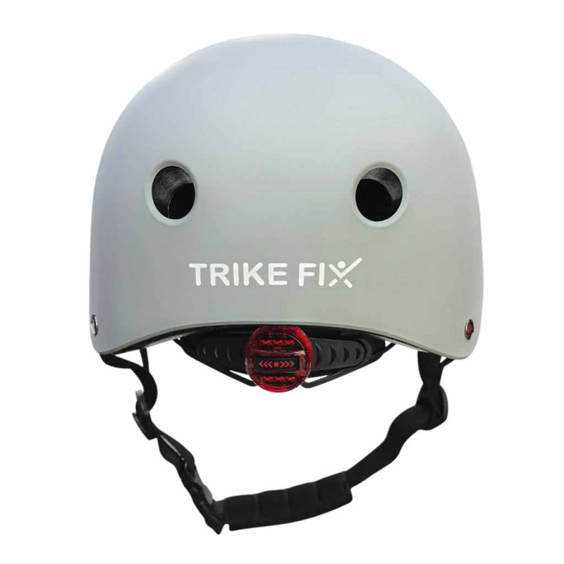 Dječja podesiva biciklistička kaciga Trike Fix, LED, veličina M, 55-58 cm, tamno siva