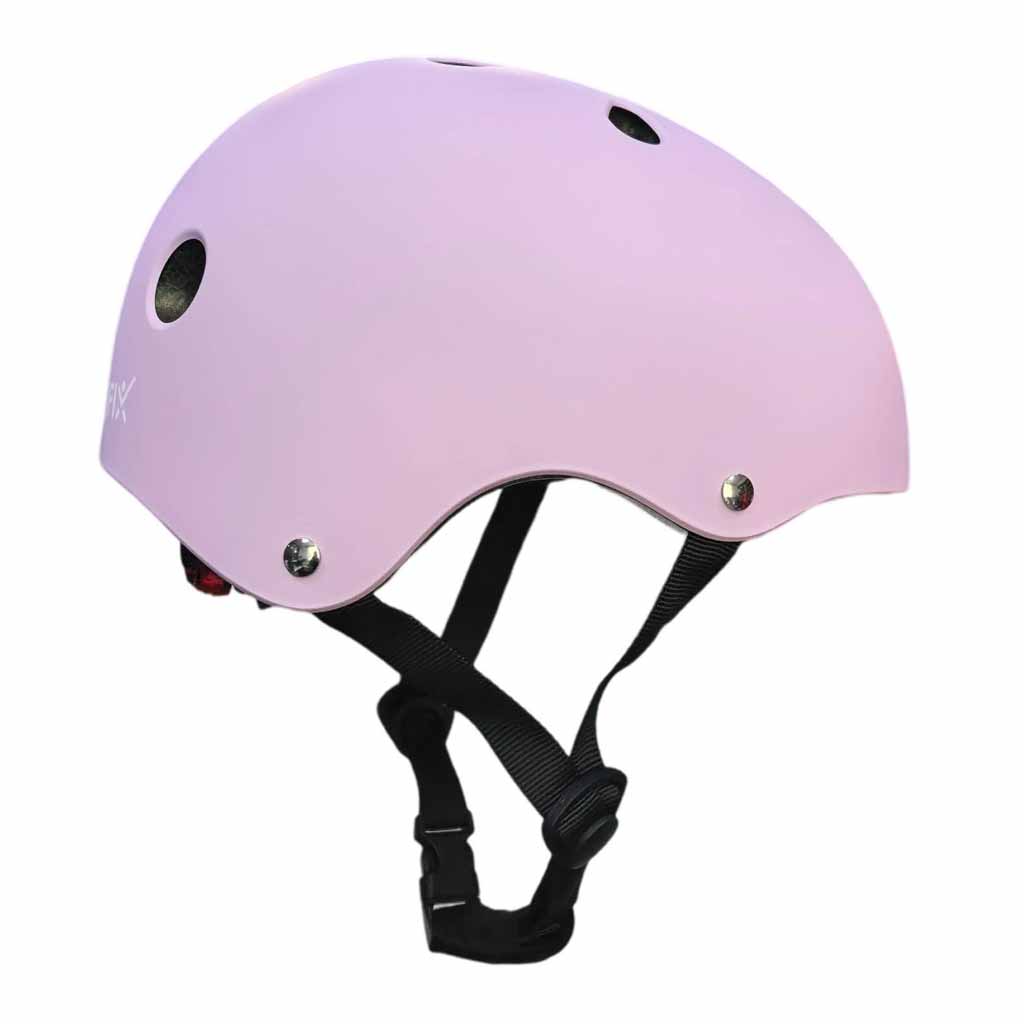 Dječja podesiva biciklistička kaciga Trike Fix, LED, veličina M, 55-58 cm, ljubičasta