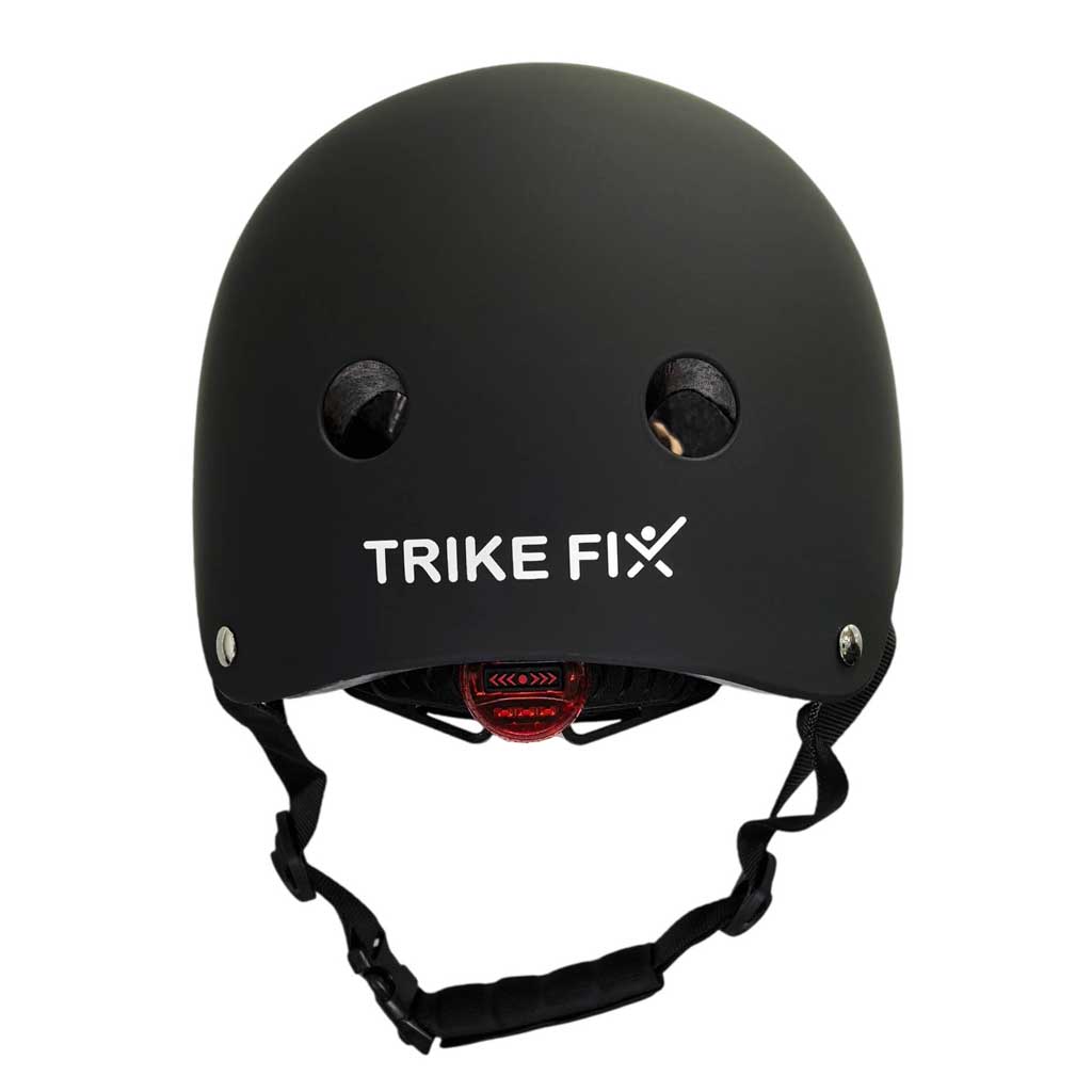 Dječja podesiva biciklistička kaciga Trike Fix, LED, veličina S, 48-54 cm, crna