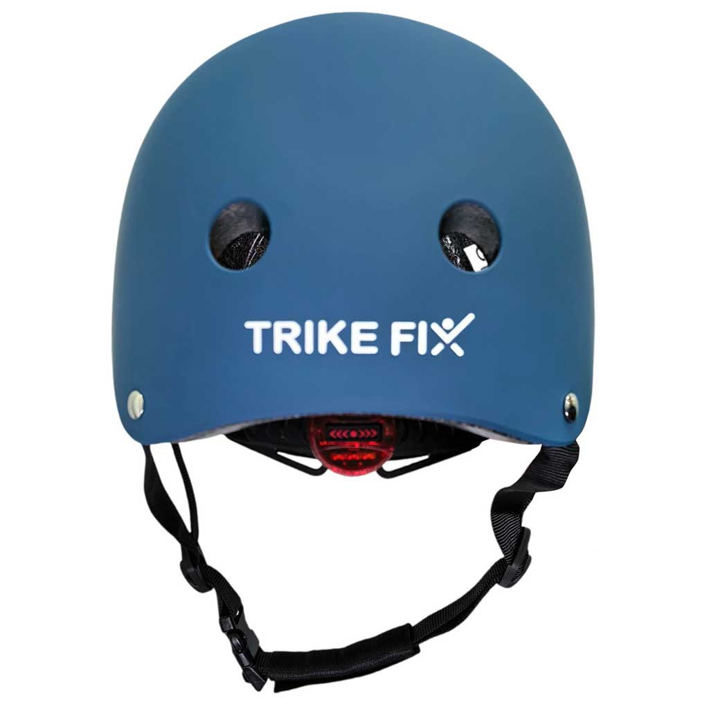 Dječja podesiva biciklistička kaciga Trike Fix, LED, veličina S, 48-54 cm, mornarsko plava