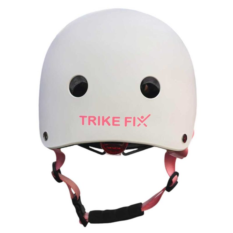 Dječja podesiva biciklistička kaciga Trike Fix, LED, veličina S, 48-54 cm, bijela