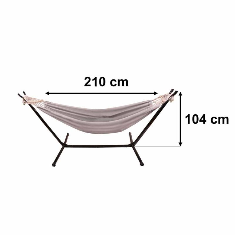 Vrtna viseća mreža s okvirom, ljuljačka, velika, čvrsta navlaka, 247 cm, 100 kg