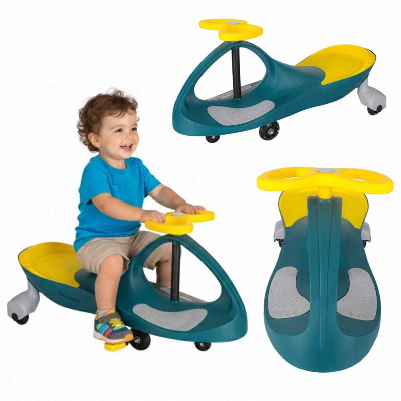 Wiggle swing automobil sa svijetleći kotačima LED zeleno žuto