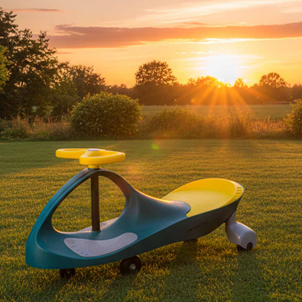 Wiggle swing automobil sa svijetleći kotačima LED zeleno žuto