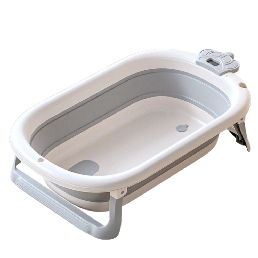 Dječja kada s termometrom, sklopivi madrac, zvijezde, siva