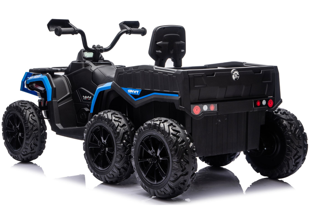 Vozilo na akumulator Quad ATV 6 kotača s prikolicom JC606 24V 4x4 plavi