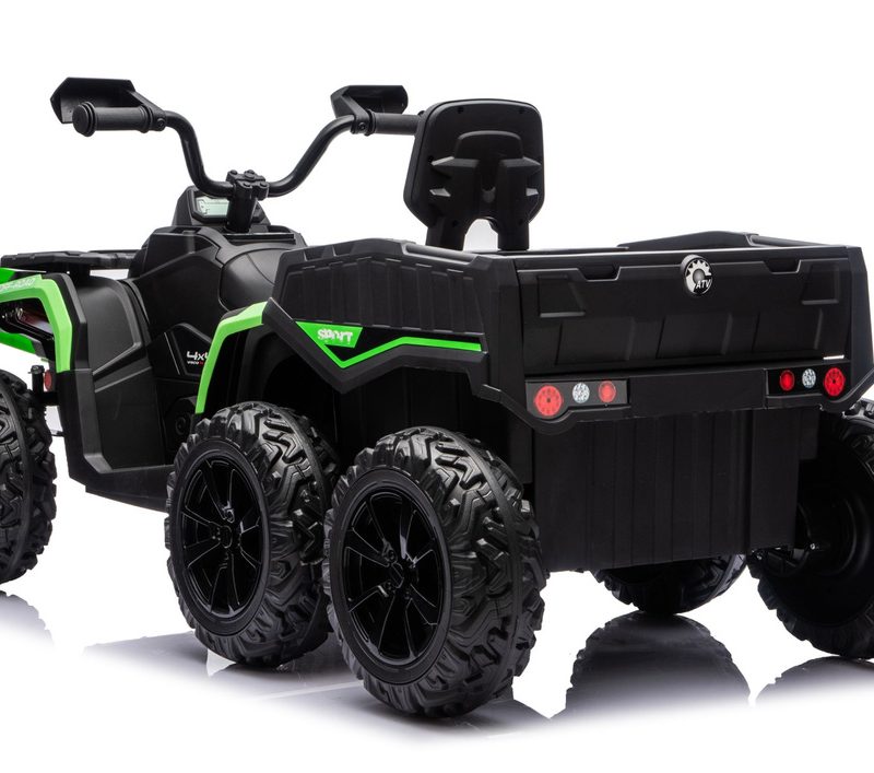 Vozilo na akumulator Quad ATV 6 kotača s prikolicom JC606 24V 4x4 zeleni