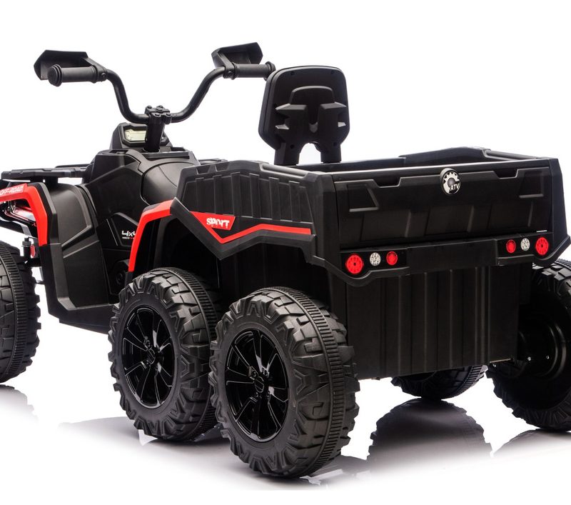 Vozilo na akumulator Quad ATV 6 kotača s prikolicom JC606 24V 4x4 crveni
