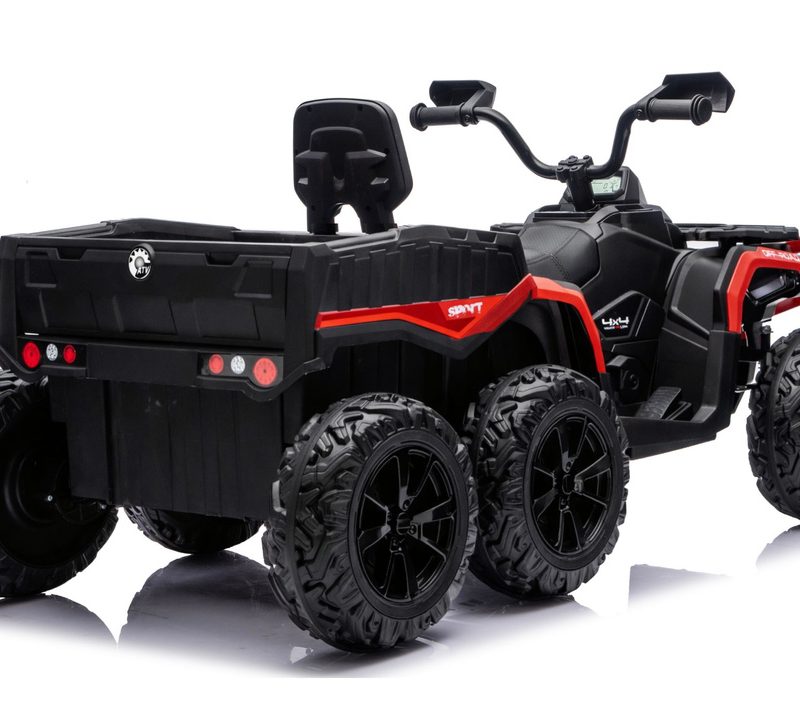 Vozilo na akumulator Quad ATV 6 kotača s prikolicom JC606 24V 4x4 crveni