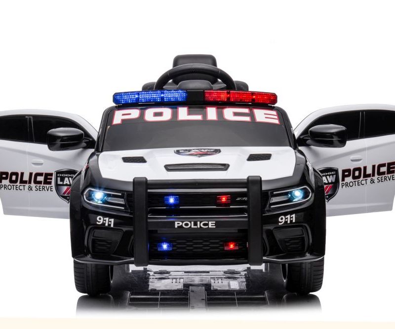 Automobil na akumulator Dodge Charger policijski, bijelo-crni
