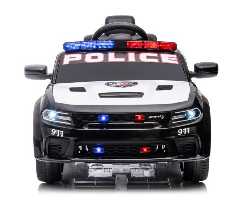 Automobil na akumulator Dodge Charger policijski, bijelo-crni