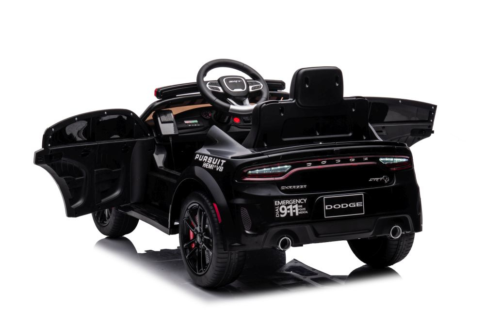 Automobil na akumulator Dodge Charger policijski, bijelo-crni