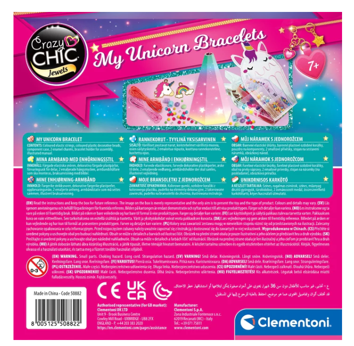 Clementoni 50882 narukvica s jednorogom i perlicama