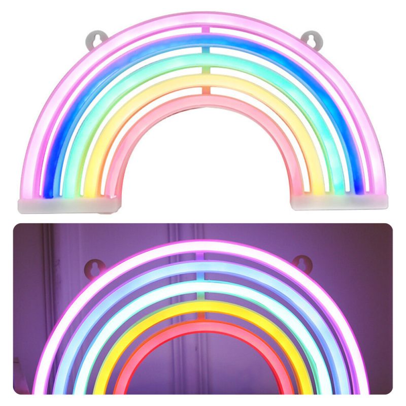 Dekorativna noćna lampa neonska duga LED na baterije