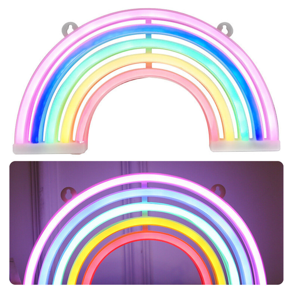 Dekorativna noćna lampa neonska duga LED na baterije