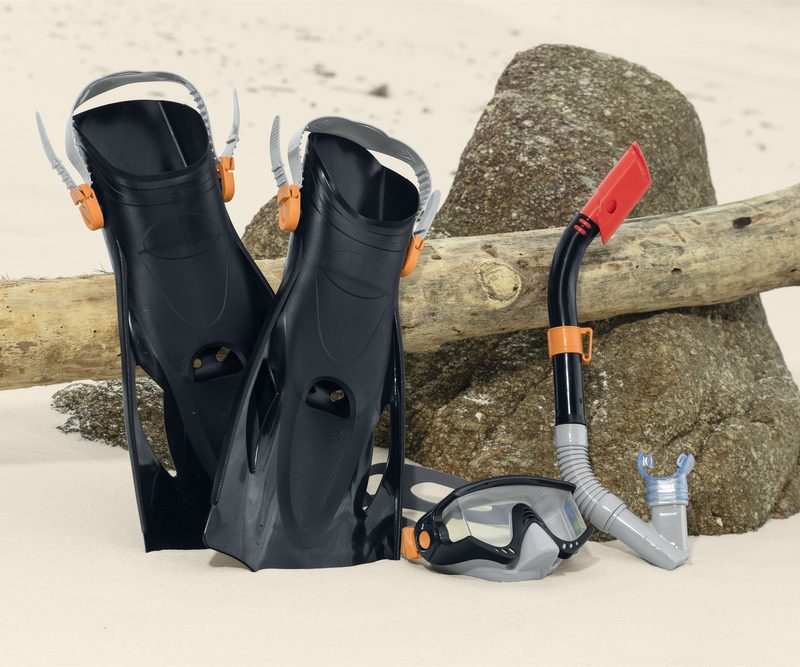 Set za ronjenje Maska, dihalica, peraje Crni Bestway 25020