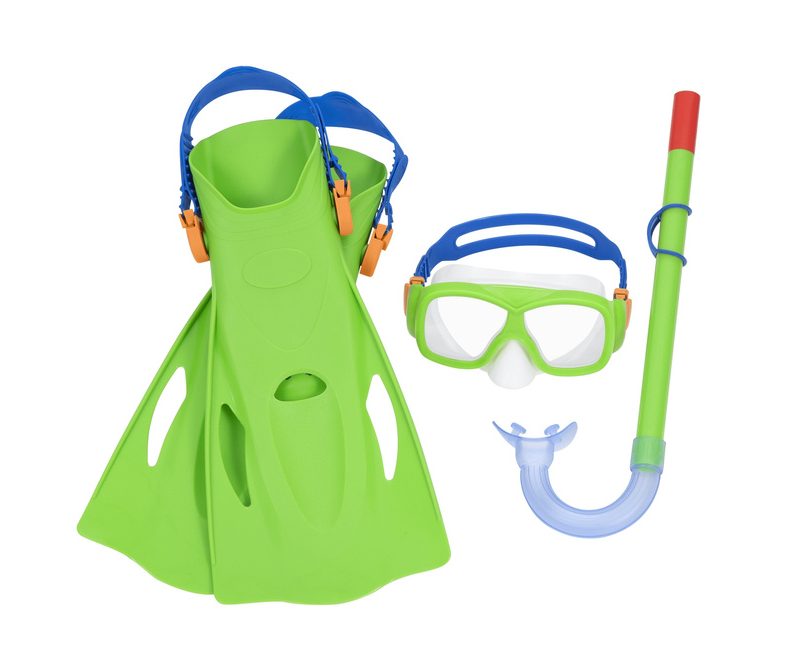 Set za ronjenje Maska, dihalica, peraje Zeleni Bestway 25019