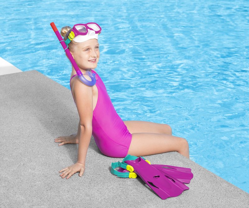 Set za ronjenje Maska, dihalica, peraje Roza Bestway 25019