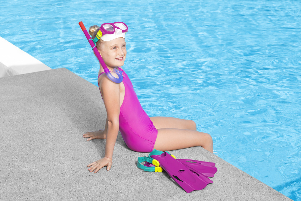 Set za ronjenje Maska, dihalica, peraje Roza Bestway 25019