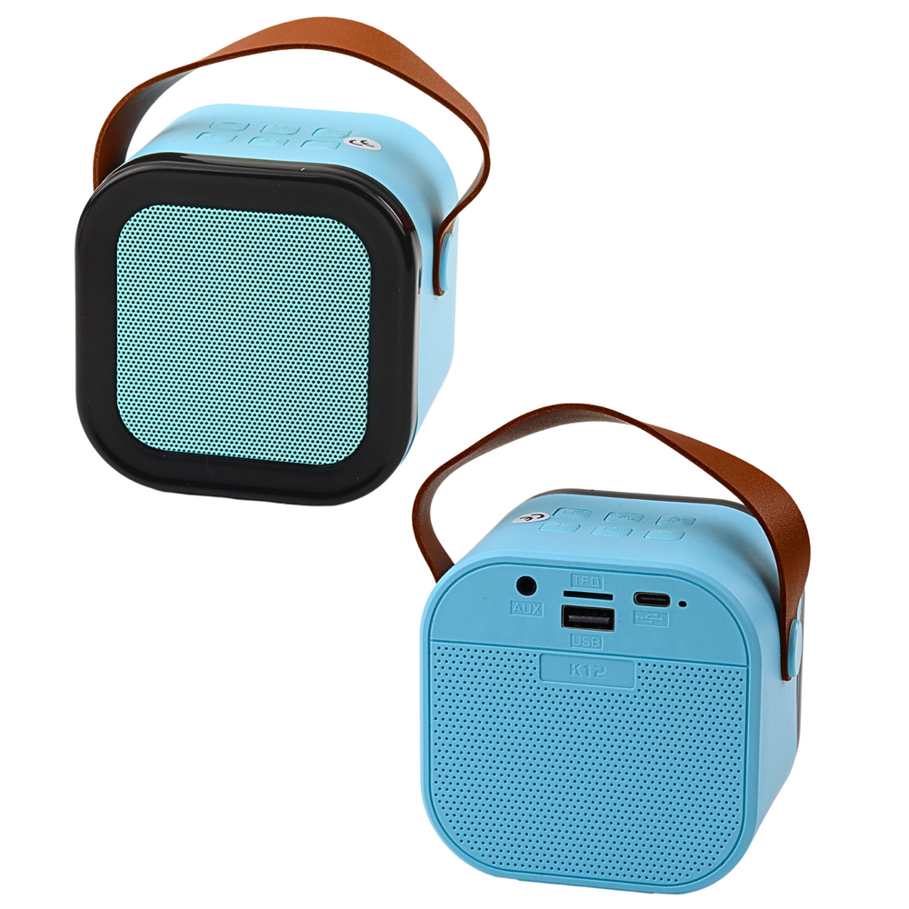 Bežični karaoke zvučnik s mikrofonom K12 RGB Bluetooth plavi