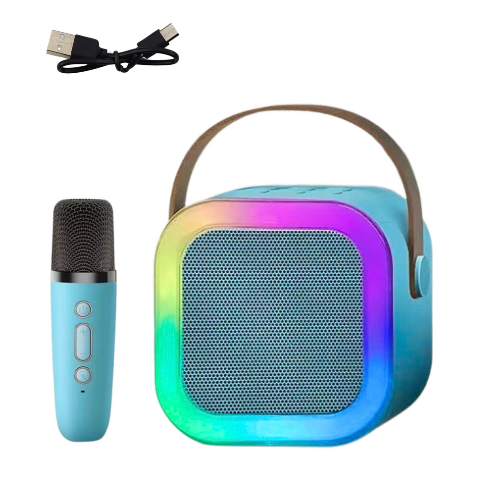 Bežični karaoke zvučnik s mikrofonom K12 RGB Bluetooth plavi
