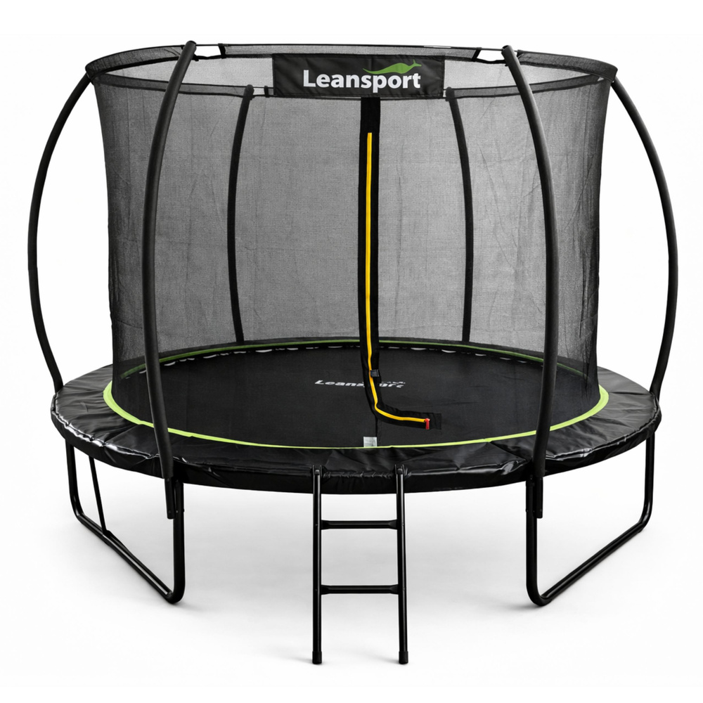 eng_pl_LEAN-Garden-Trampoline-with-Inner-Net-Black-and-Green-252CM-8FT-29171_1 Vrtni trampolin s unutarnjom mrežom crno-zelene boje 252 cm
