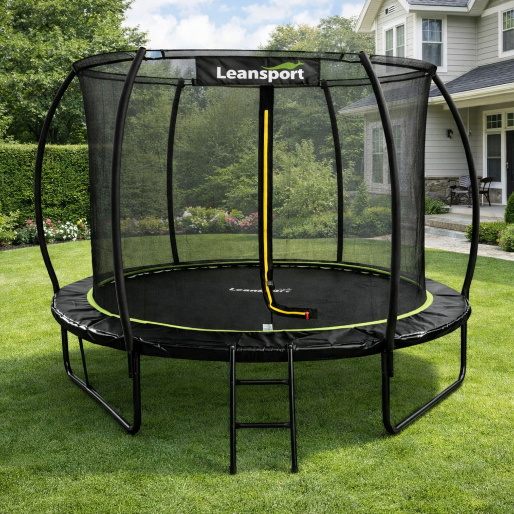 eng_pl_LEAN-Garden-Trampoline-with-Inner-Net-Black-and-Green-252CM-8FT-29171_2 Vrtni trampolin s unutarnjom mrežom crno-zelene boje 252 cm