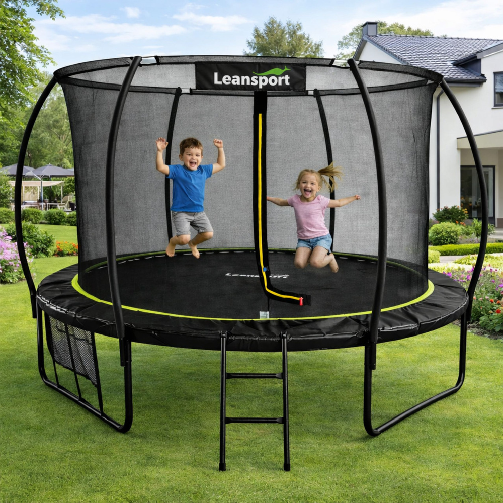 eng_pl_LEAN-Garden-Trampoline-with-Inner-Net-Black-and-Green-252CM-8FT-29171_3 Vrtni trampolin s unutarnjom mrežom crno-zelene boje 252 cm