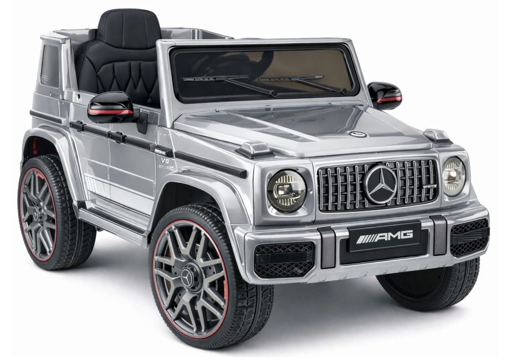 Mercedes AMG G 63 srebrno vozilo na akumulator