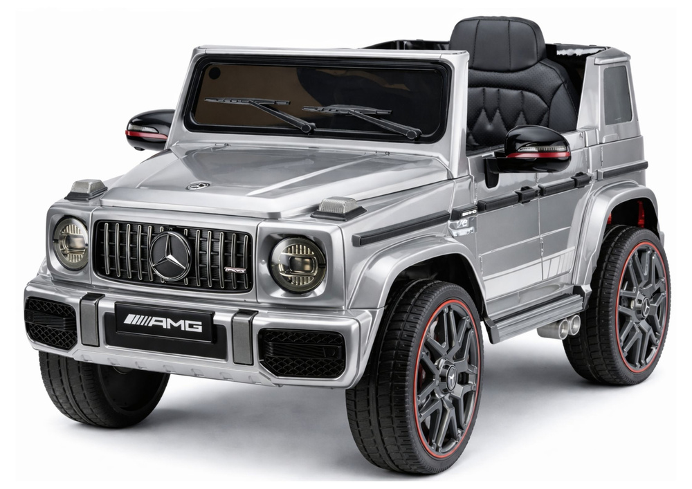 Mercedes AMG G 63 srebrno vozilo na akumulator