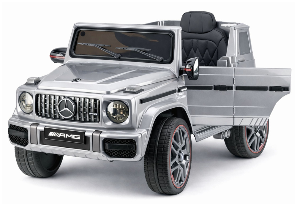 Mercedes AMG G 63 srebrno vozilo na akumulator
