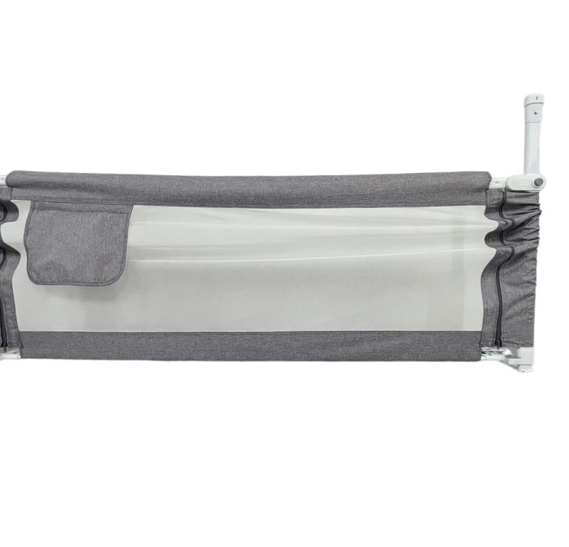 Bed-railing-safety-locking-guard-rail-200cm-grey-183965 Sigurnosna ograda za krevet s bravom 200 cm, siva