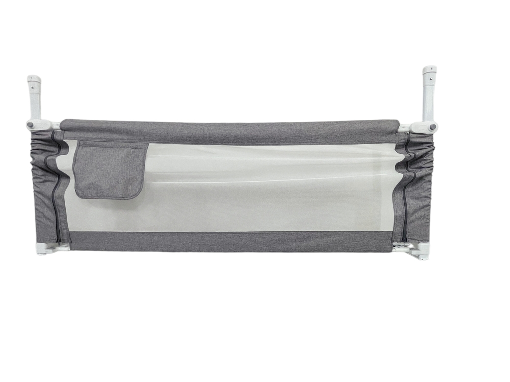 Bed-railing-safety-locking-guard-rail-200cm-grey-183965 Sigurnosna ograda za krevet s bravom 200 cm, siva