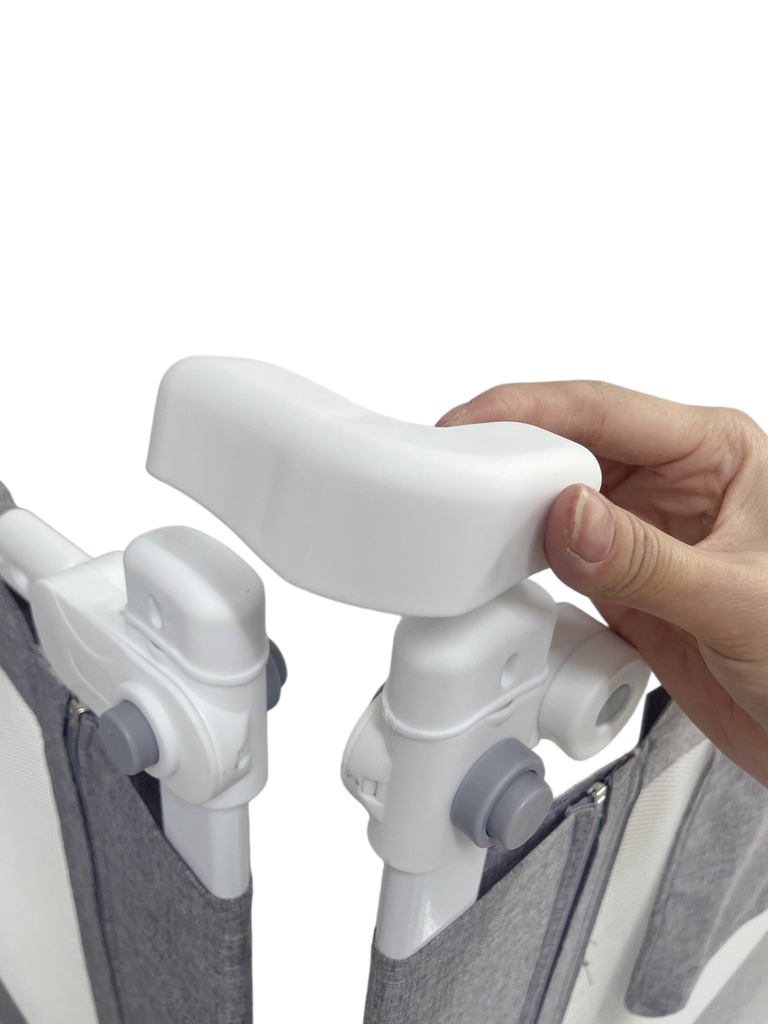 Sigurnosna ograda za krevet s bravom 200 cm, siva