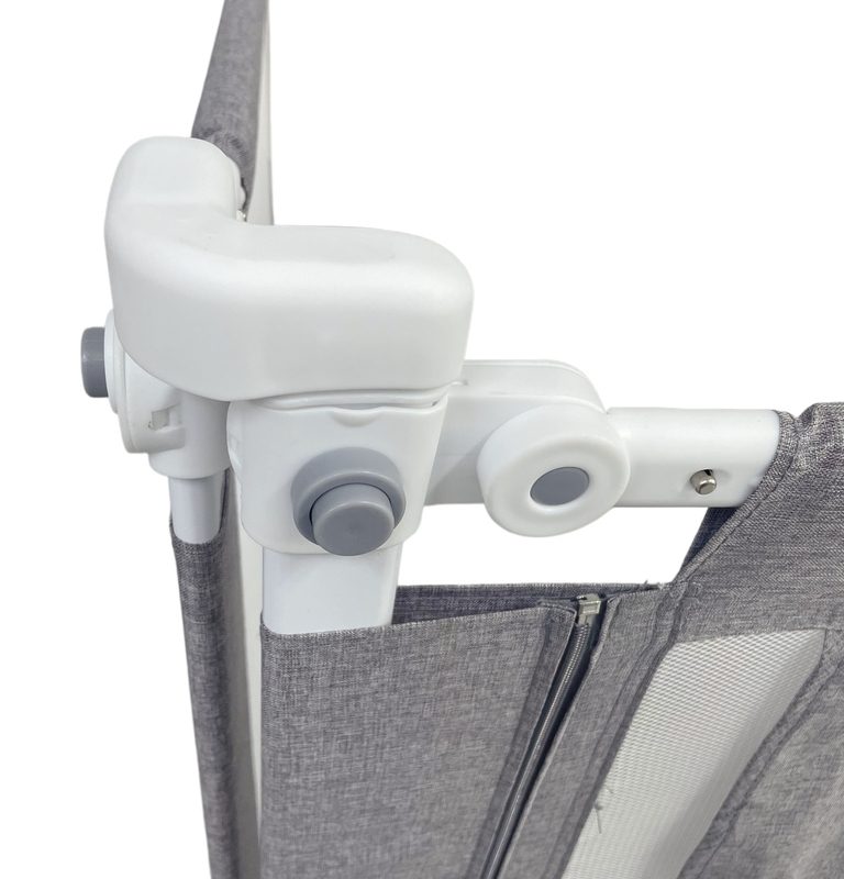 Sigurnosna ograda za krevet s bravom 200 cm, siva