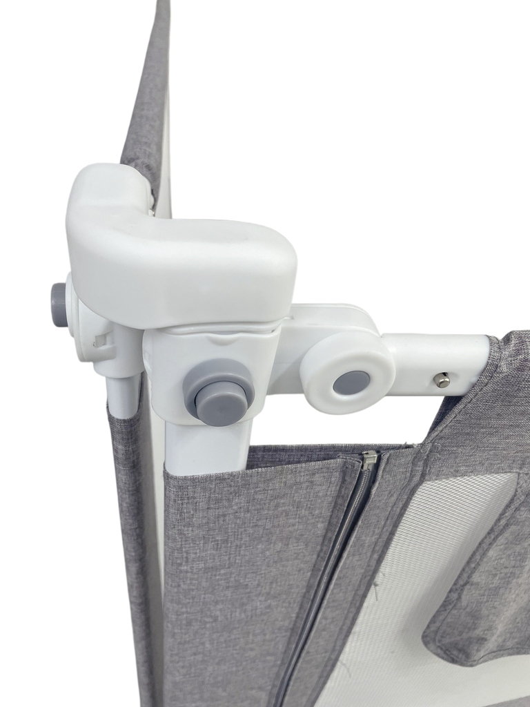 Sigurnosna ograda za krevet s bravom 200 cm, siva