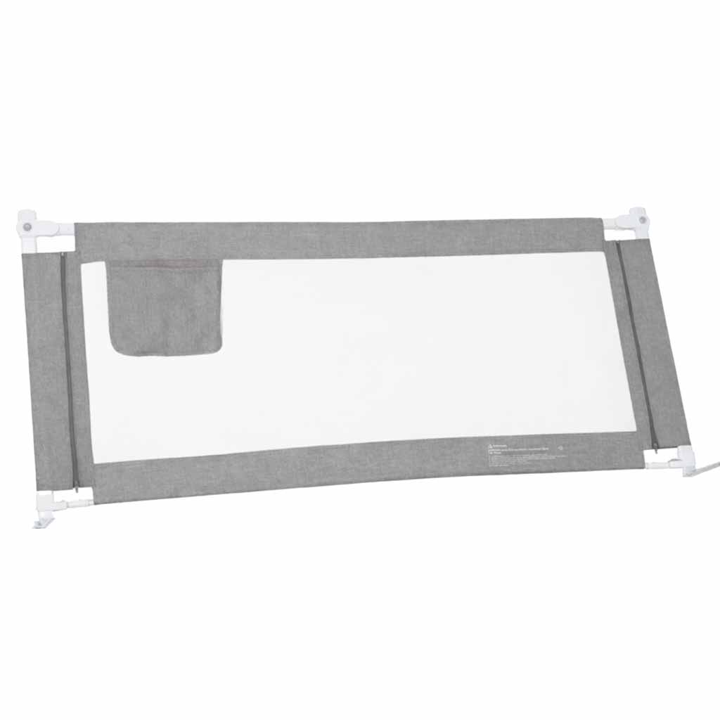 Bed-railing-safety-locking-guard-rail-200cm-grey-186071 Sigurnosna ograda za krevet s bravom 200 cm, siva